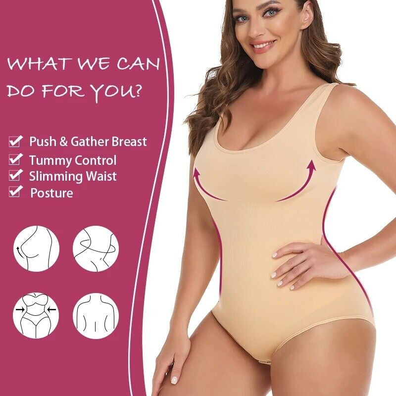 Women Seamless Shapewear Bodysuit Tummy Control Body Shaper Slimming Shapewear