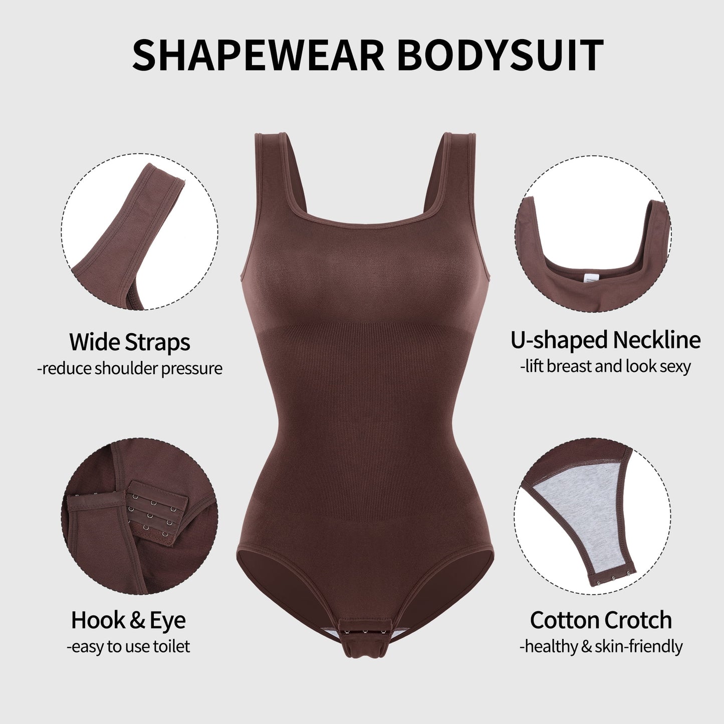 Shapewear for Women Tummy Control Body Shaper Seamless Sculpting Snatched Waist Body Suit