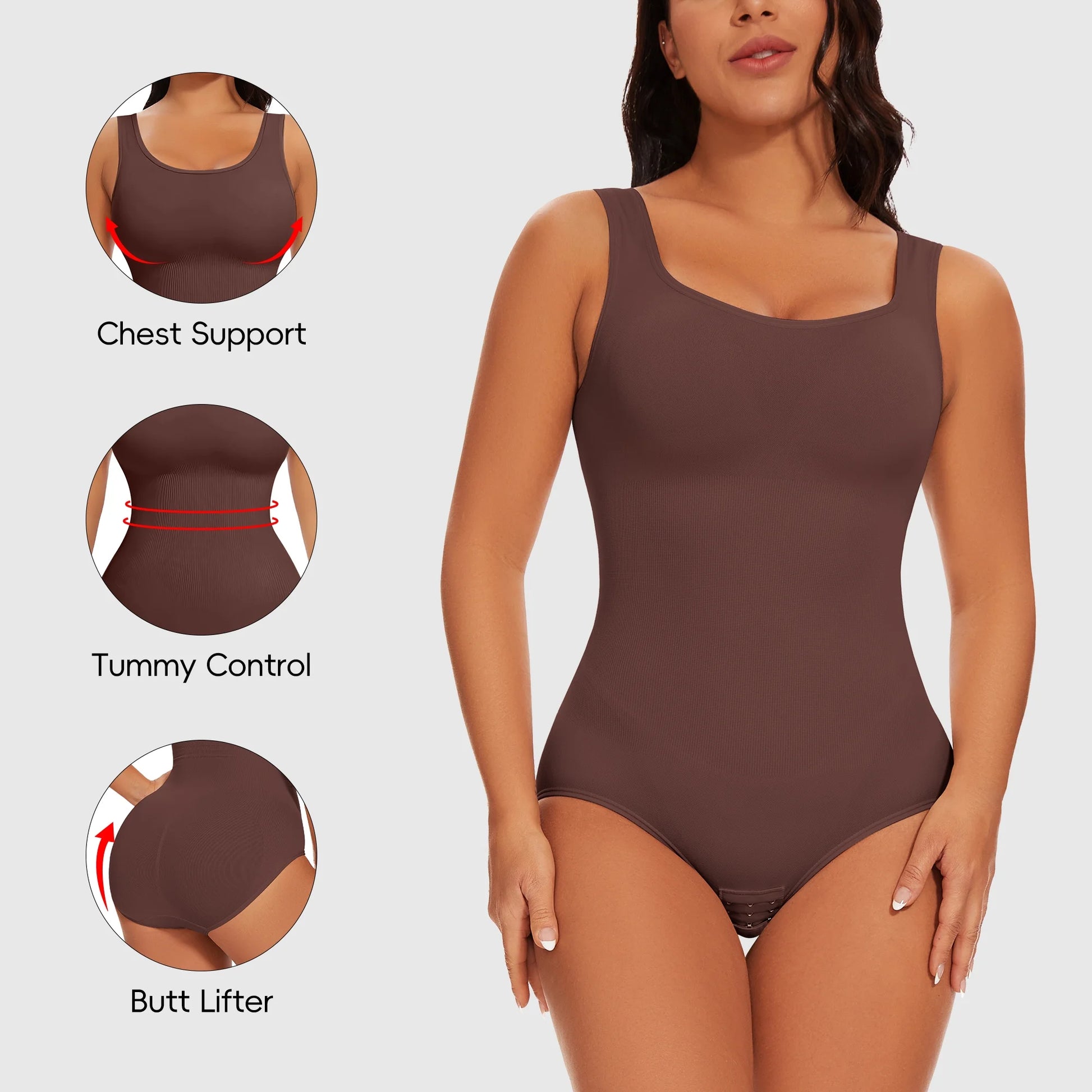 Shapewear for Women Tummy Control Body Shaper Seamless Sculpting Snatched Waist Body Suit